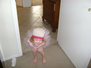 My tiny-Bop in a tutu--several years ago, when she was way too young for a tutu. Cause I am still THAT mom, at least a little bit. 